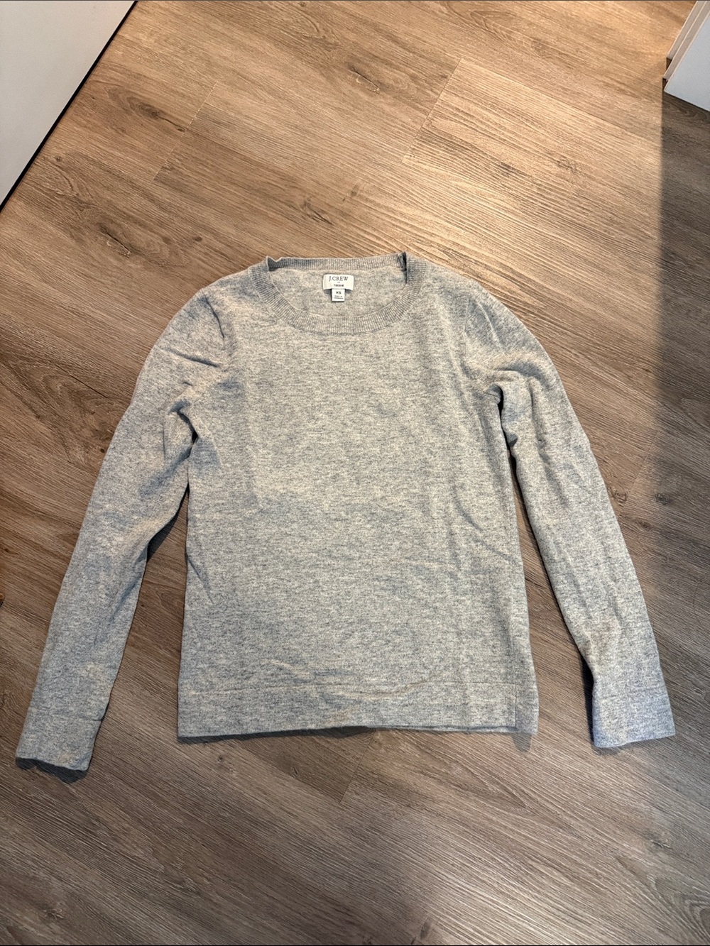 J. Crew Light Gray Crewneck Teddie Sweater
